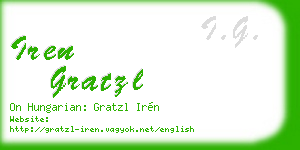 iren gratzl business card
